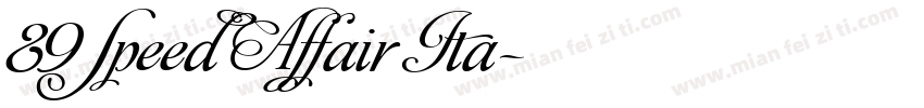 89 Speed Affair Ita字体转换